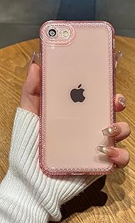 LUOWAN Case for iPhone 7/8/SE 2020/SE 2022,Girly Cute Clear Glitter Bling Sparkly Case,Anti-Scratch Soft TPU Thin Slim Fit...