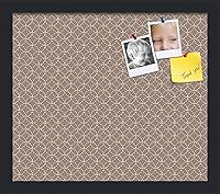 Vista 133 de PinPix Tablero de anuncios de corcho de 20 x 14 pulgadas. Este tablero decorativo enmarcado viene con diseño de círculos B W y un marco negro