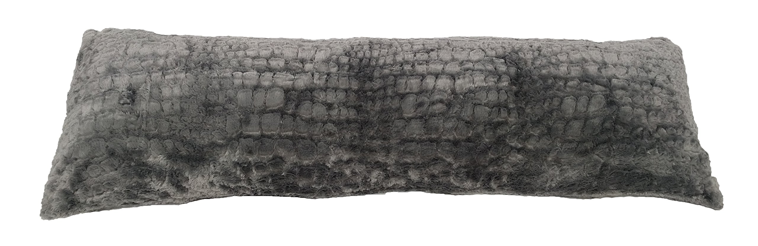 Pillowtex Plush Body Pillow (20 Inches x 54 Inches Grey)