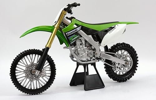Miniatura 4 de New Ray Die-Cast Kawasaki KX450F - Réplica de motocicleta, escala 1:12, verde