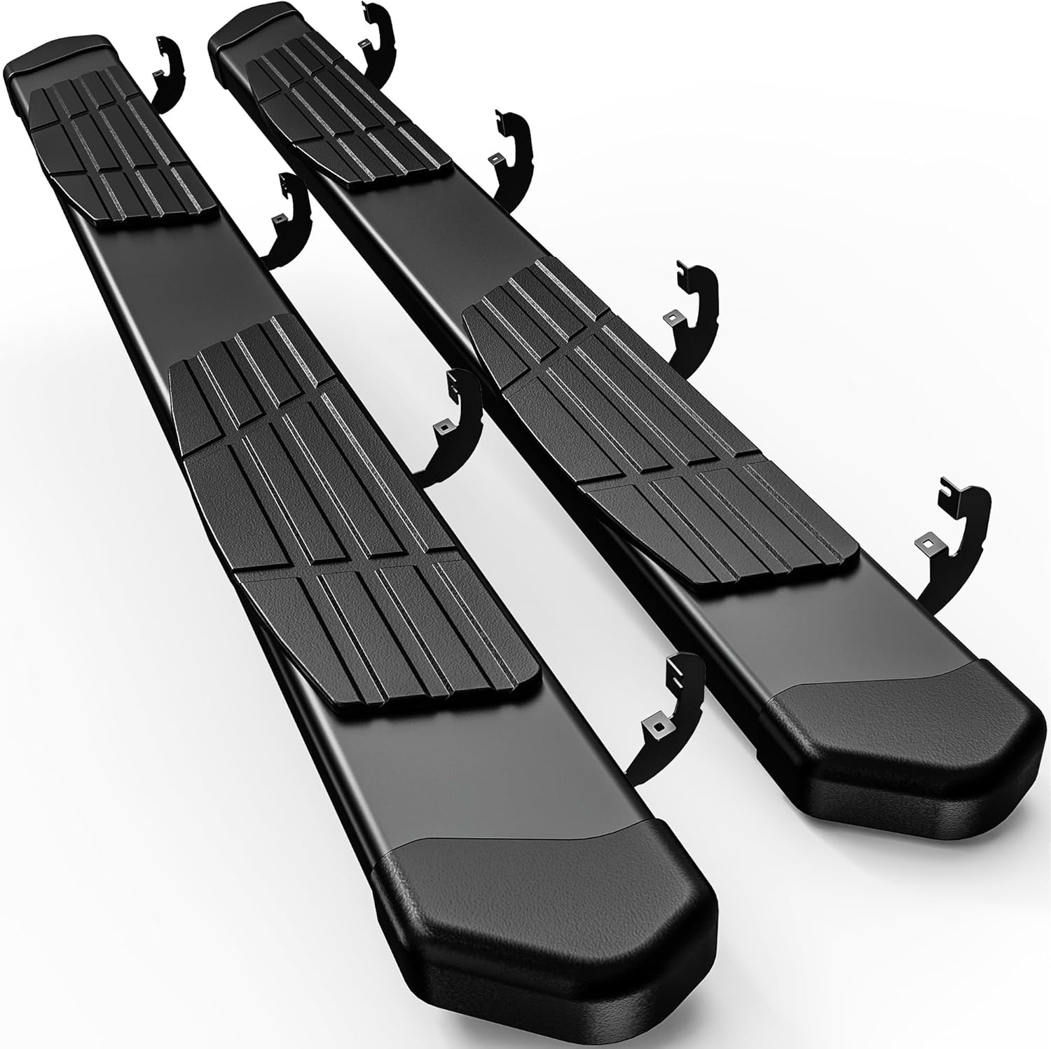 AUTOSAVER88 Running Boards Compatible with 2019-2026 Chevy Silverado/GMC Sierra 1500 Crew Cab, 2020-2026 2500HD 3500HD (Excl. 2019 1500 LD), 6 Inch Side Step W/Pad Design, Black Steps Bars Nerf Bar