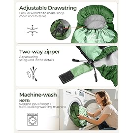 Sportneer Sleeping Bag for Adults & Kids, Cold Weather 3-4 Season Camping Sleeping Bags with 32-65 or 50-80 Temperature Options, Warm Lightweight Backpacking Bag for Camping, Hiking & Travel