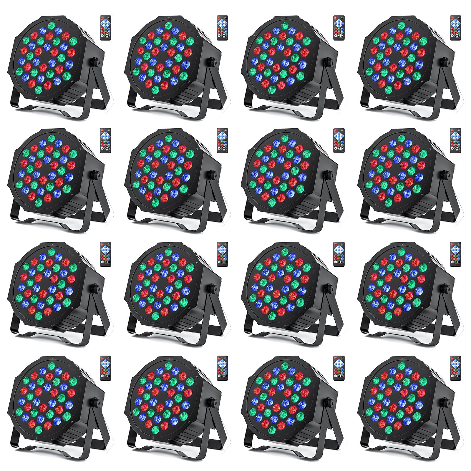 U`King LED Par Lights DJ Stage Light RGB 36 LED with Sound Activated Remote Control DJ Uplighting for Wedding Party Club Christmas Stage Lighting (8 Packs) — Amazon image 8
