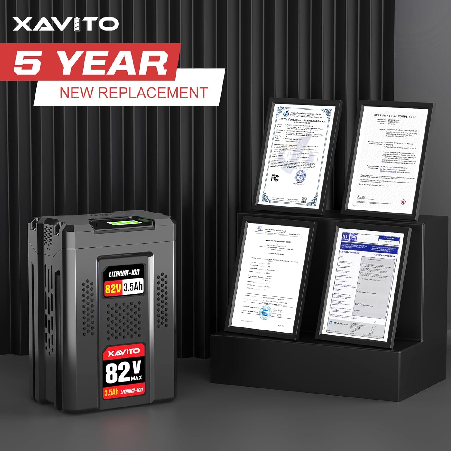 XAVITO Replacement for Briggs & Stratton Snapper XD 82V Max 3.5Ah Battery, New Upgraded 2.5X Longer Runtime, for Snapper XD Cordless Electric Tools and XD 82V Max Battery BSB2AH82 BSB4AH82 BSB5AH82 - Image 6