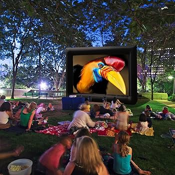 Amazon | staelea 21フィート 空気注入式 プロジェクター