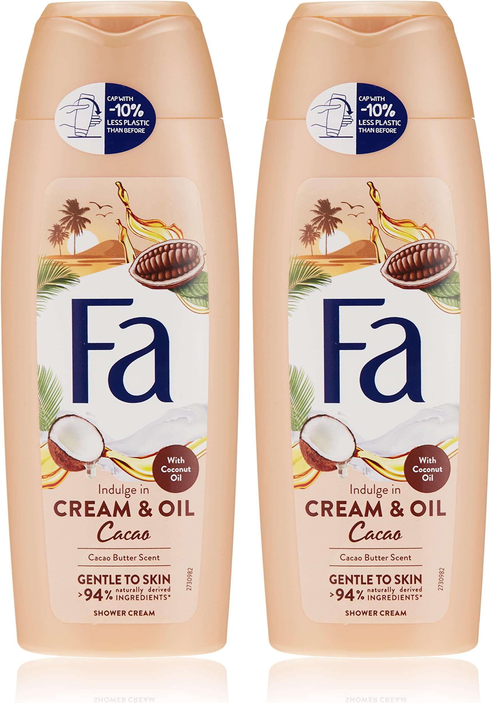 Fa Shower Gel Cocoa Butter 250ml, Pack of 2, 1.0 count, 1