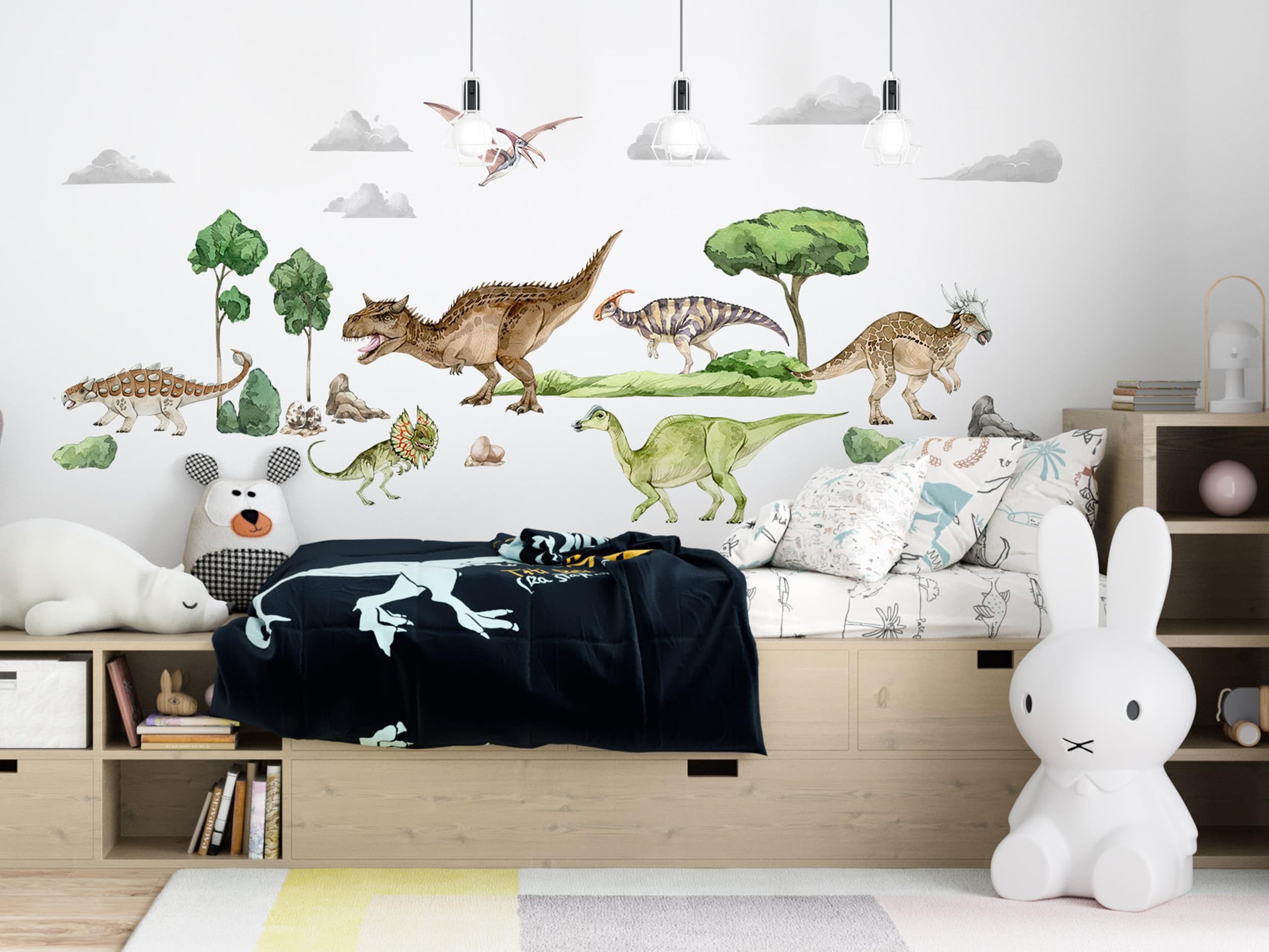 Stickers muraux dinosaures XL pour relooker facilement un mur de chambre