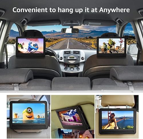 Miniatura 4 de Reproductor de DVD portátil Soporte de montaje en reposacabezas de coche Soporte de montaje para reposacabezas de automóvil Funda para reproductor