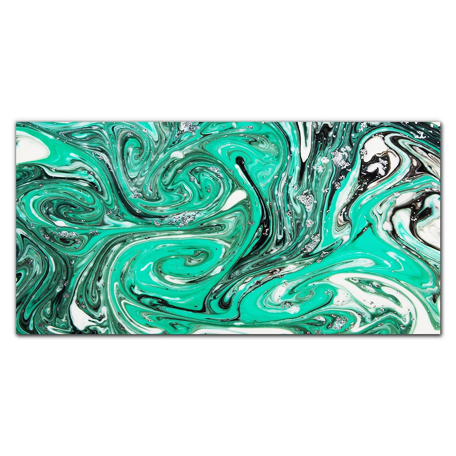 Crédence de cuisine en verre trempé 140x70 cm haute résistance - Tourbillon Vert
