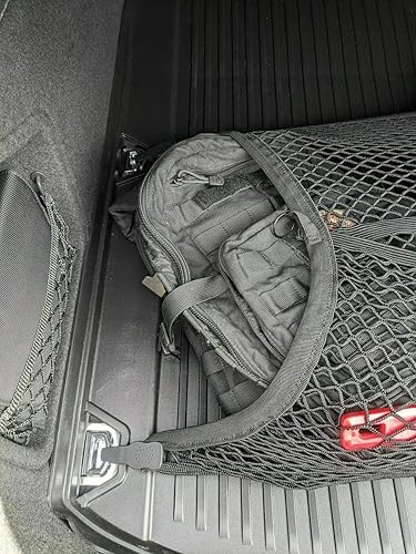 Miniatura 3 de Red de carga organizadora de maletero trasero para Audi A4 S4 2017-2023 – Red de carga estilo piso para sedán – Organizador de maletero de coche de