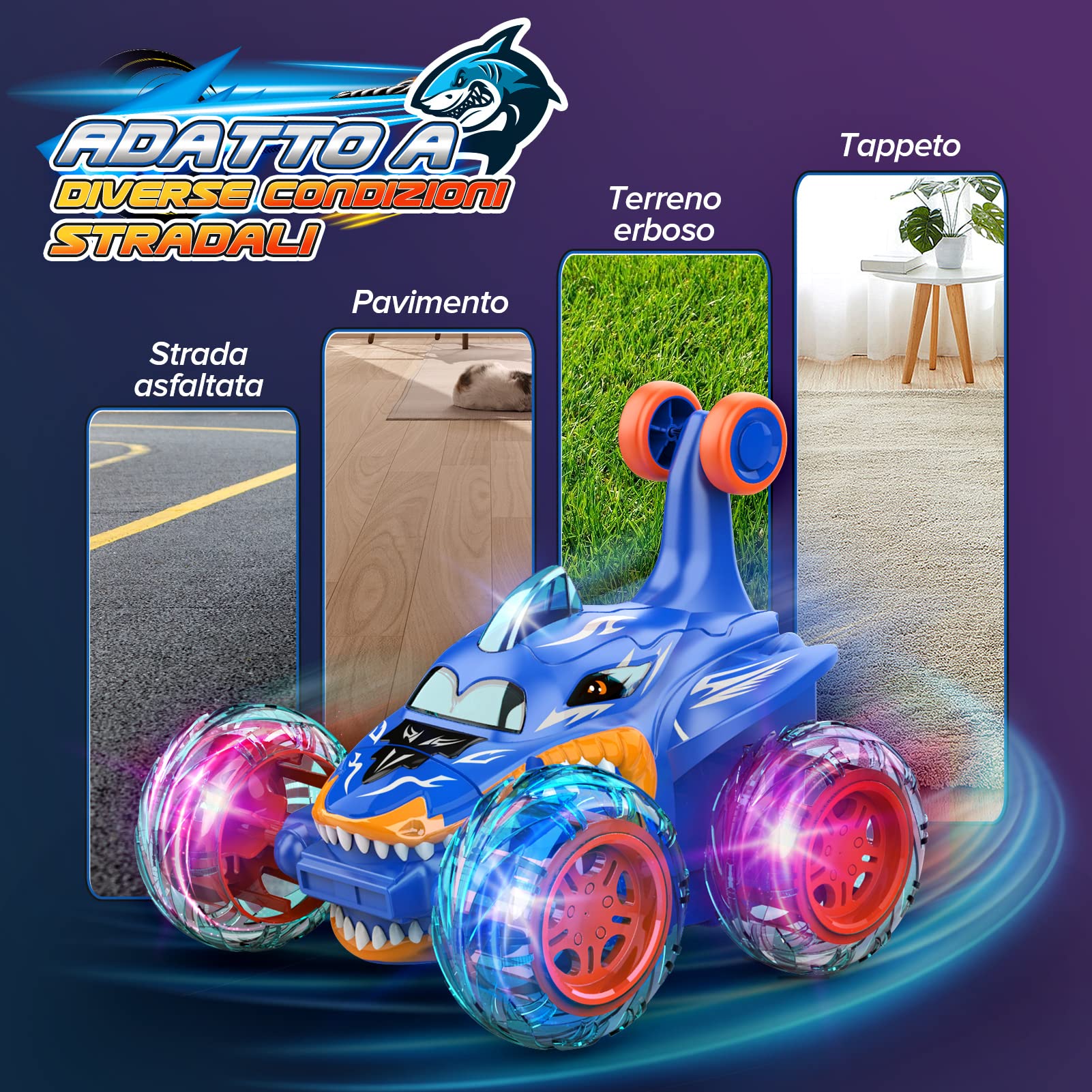 Dislocati Macchina Telecomandata per Bambini, Giochi Bambini 3 4 5 6 7 8 9 10 Anni Regali di Natale per Bambini Regalo Bambino 4 5 6 7-9 Anni Maschio Giocattoli Bambino 3-10 Anni Monster Truck