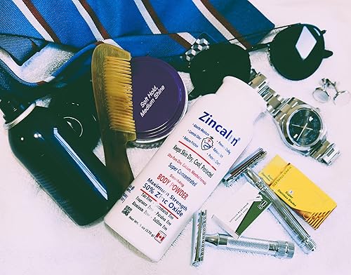 Miniatura 5 de Polvo corporal Zincalm Potente 50% ZINC Sin maicenaTalco Absorbe la Humedad Antirozaduras, Antifricción y Alivio de la Picazón. Mantiene la piel