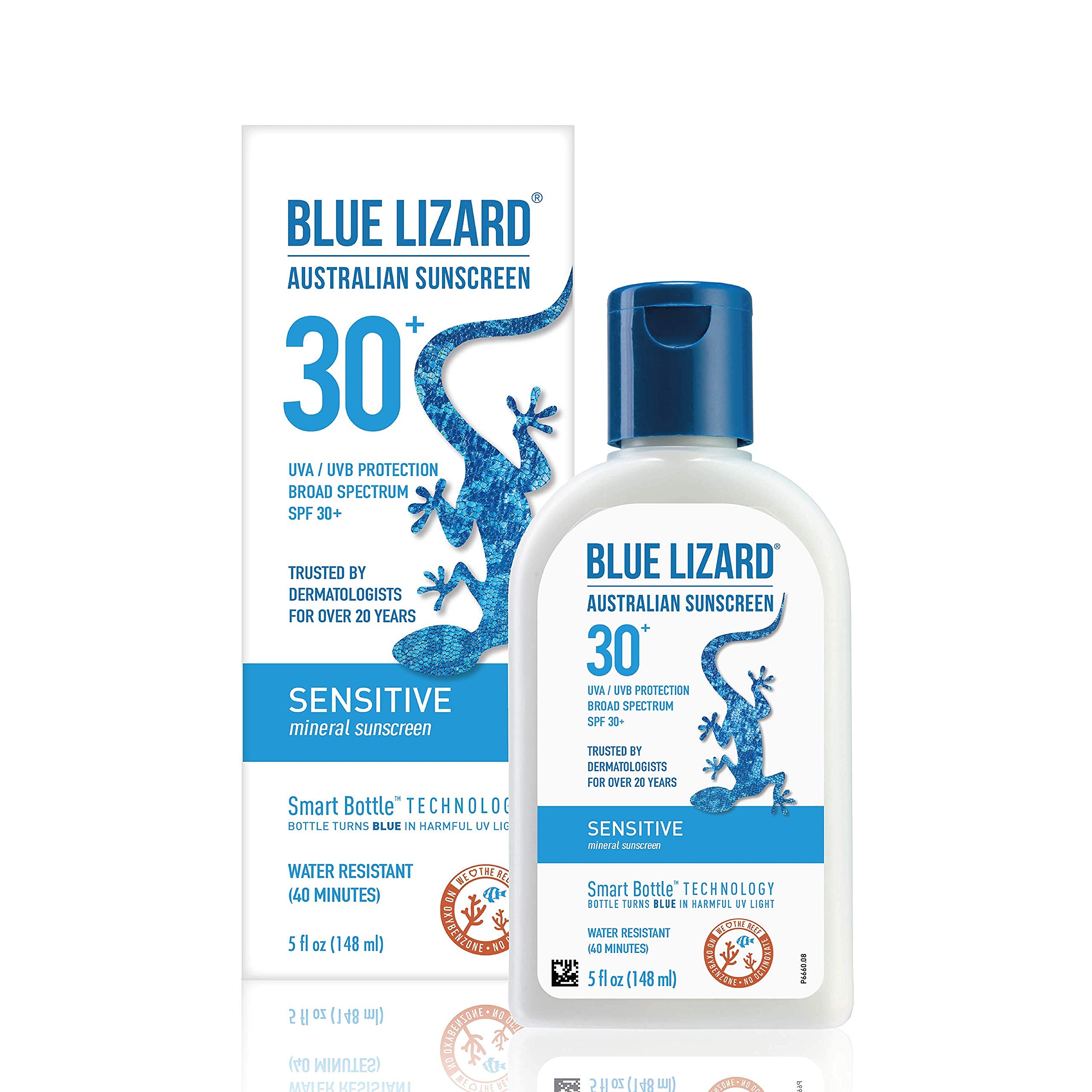 BLUE LIZARD Australian Sunscreen, Sensitive SPF 30+, 5-Ounce - 2 PACK