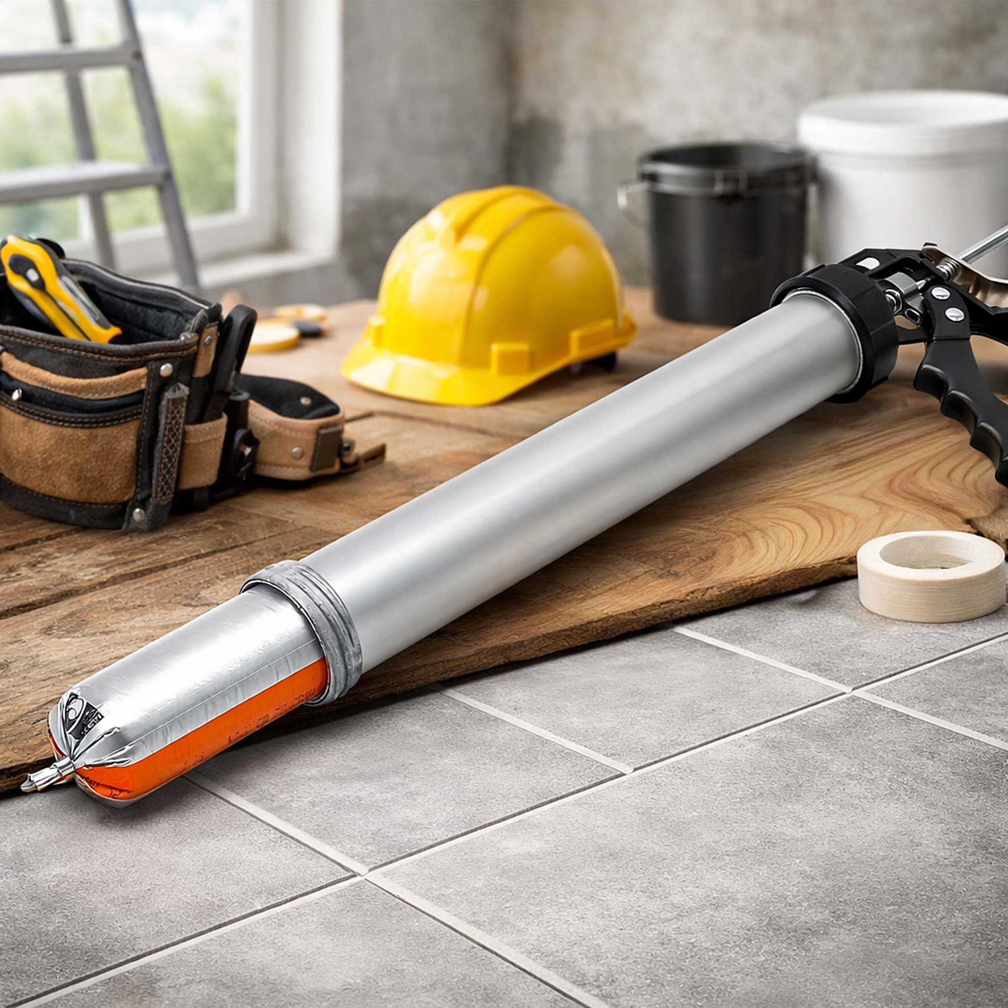 STAHLWERK Silikonpistole SP-600 ST 600 ml Kartuschenpresse/Kartuschenpistole aus stabilem Aluminium für Kartuschen und Beutel zum Silikonieren und Aufbringen von Kleb- und Dichtstoffen