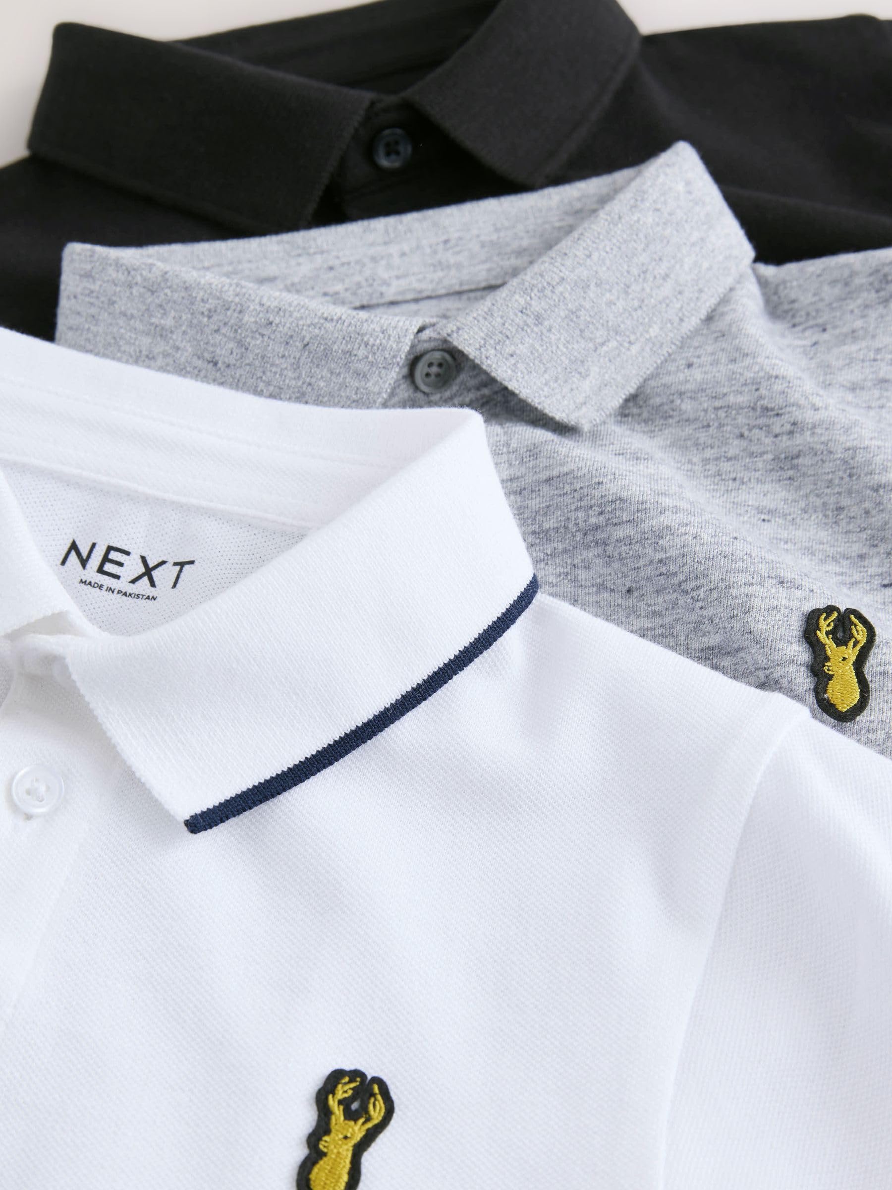 NEXT Niños Pack de 3 Polos de Manga Corta