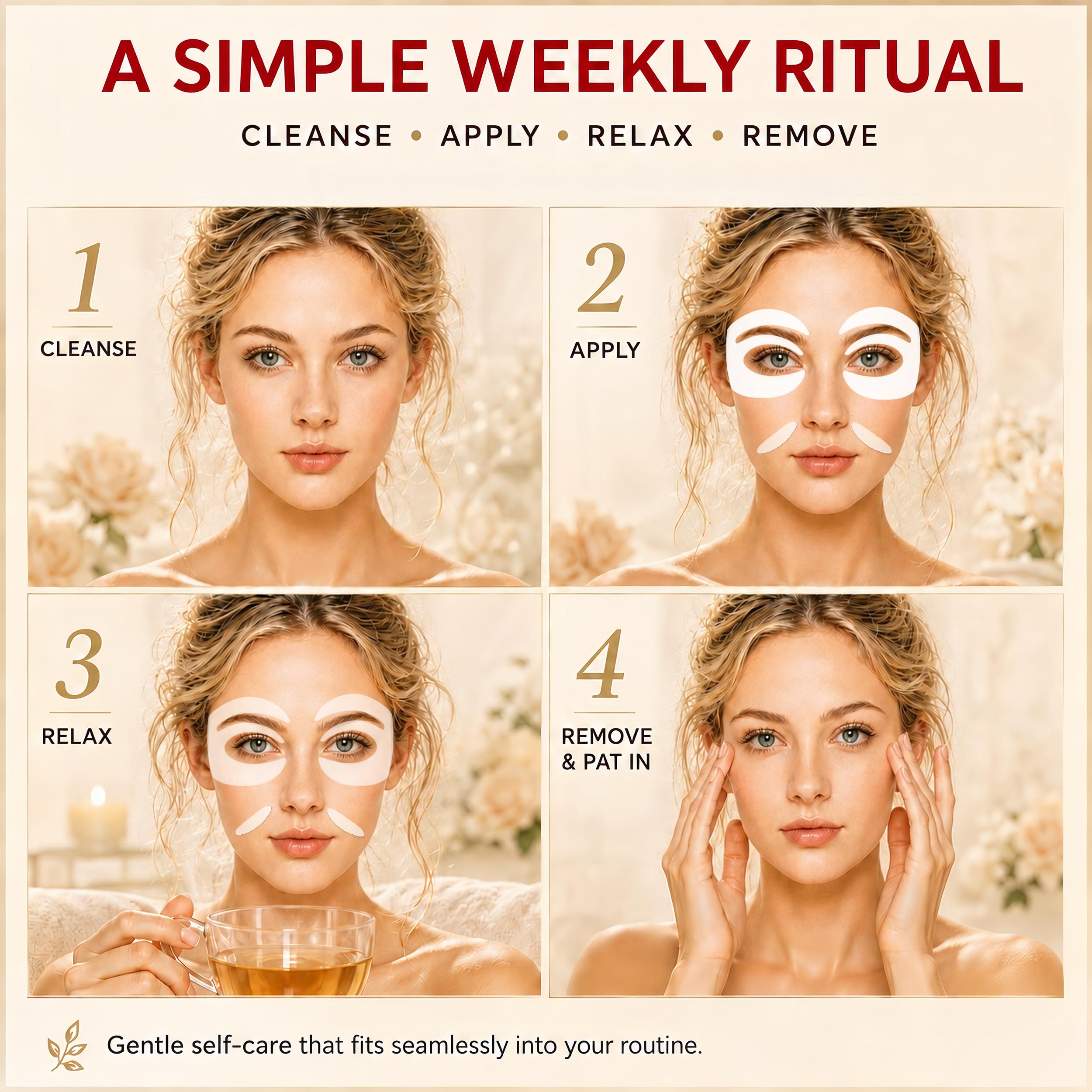 GONIM Hydrogel Under Eye Patches with Collagen, Caffeine, Retinol & PDRN