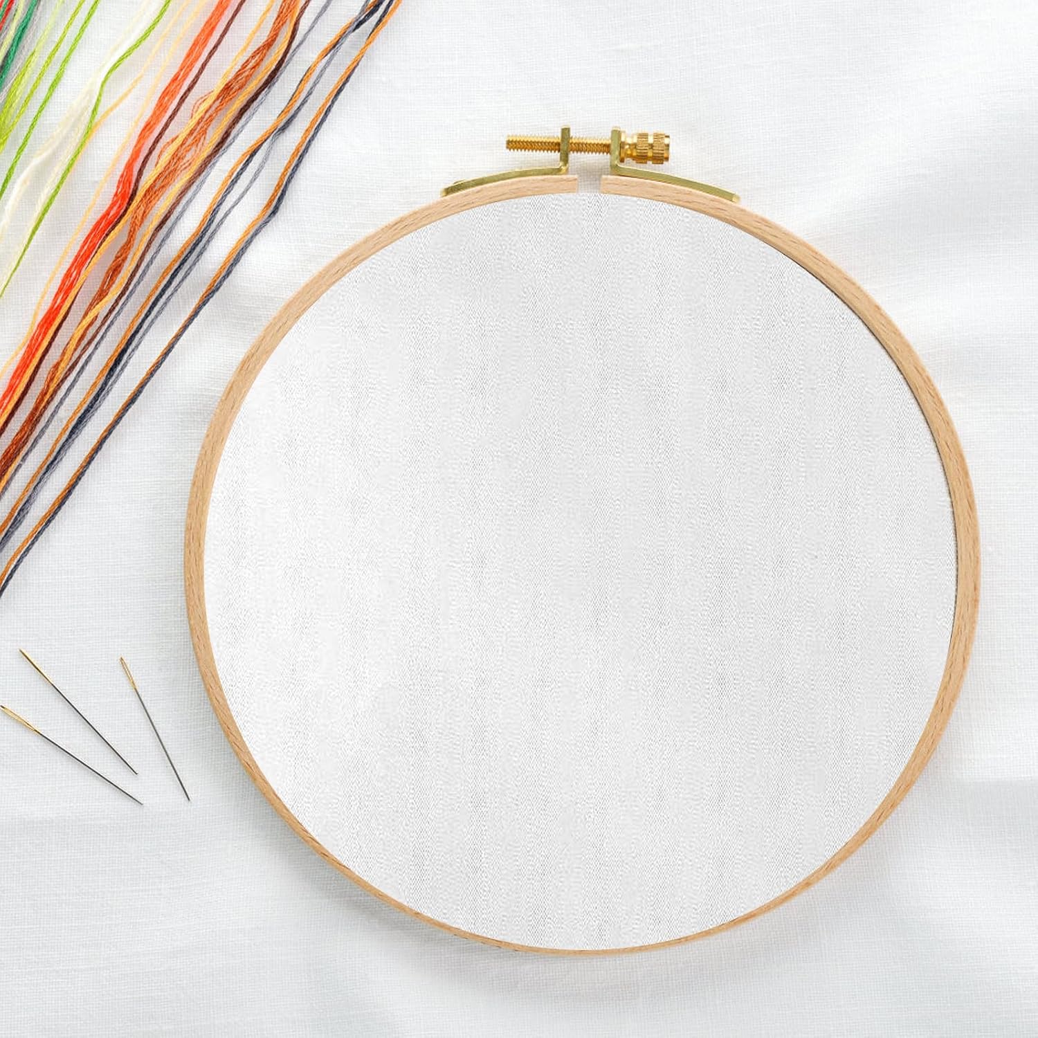 TEHAUX 12Pcs Cross Stitch Fabric Squares Embroidery Cloth for Sewing White Evenweave Cloth 40X40Cm 30X30Cm 20X20Cm for DIY Needlework and Craft Projects
