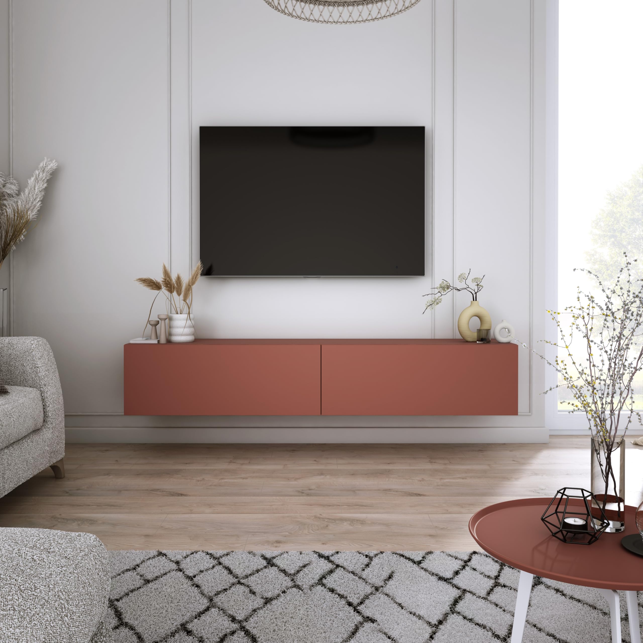 3E 3xE living.com Mobile TV - mattone - 170 x 34 x 32 cm – Stile moderno