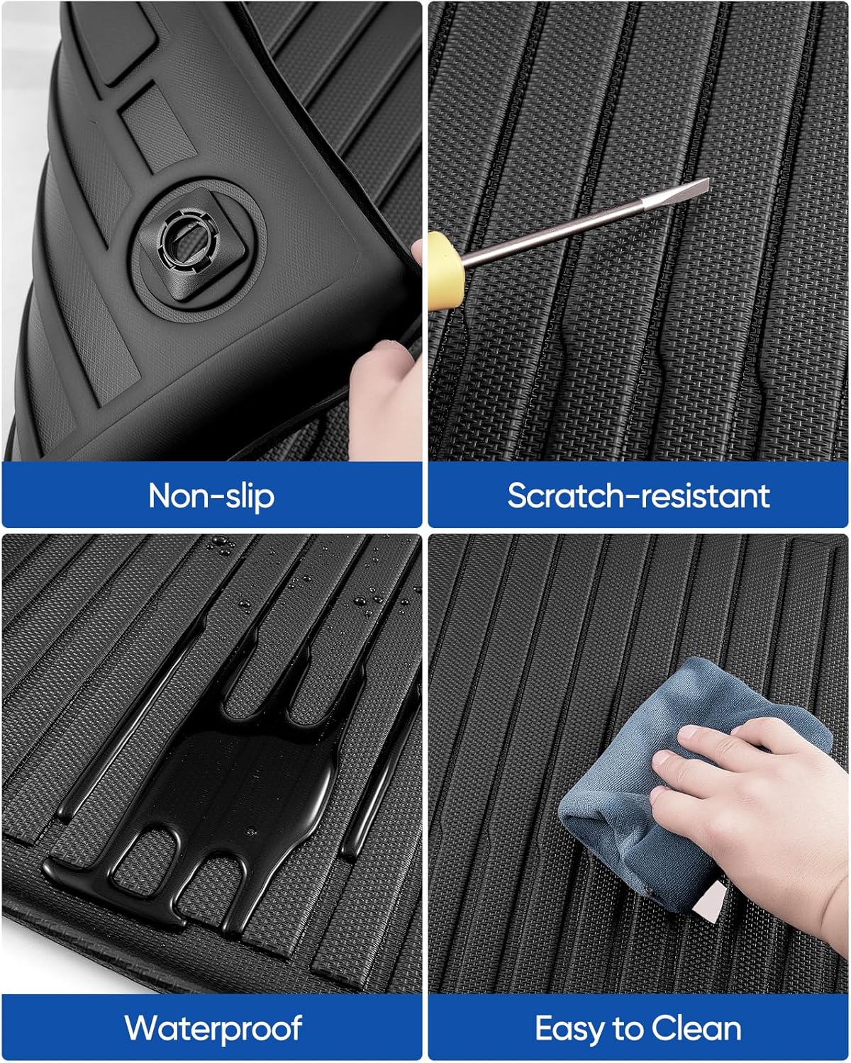 Floor Mats for Honda Passport 2026: Custom Fit All Weather TPE Rubber Car Mats with Cargo Liner, Heavy Duty Waterproof Carpet Protection, 4PCS Set Automotive for 2026 Passport Trailsport Accessories