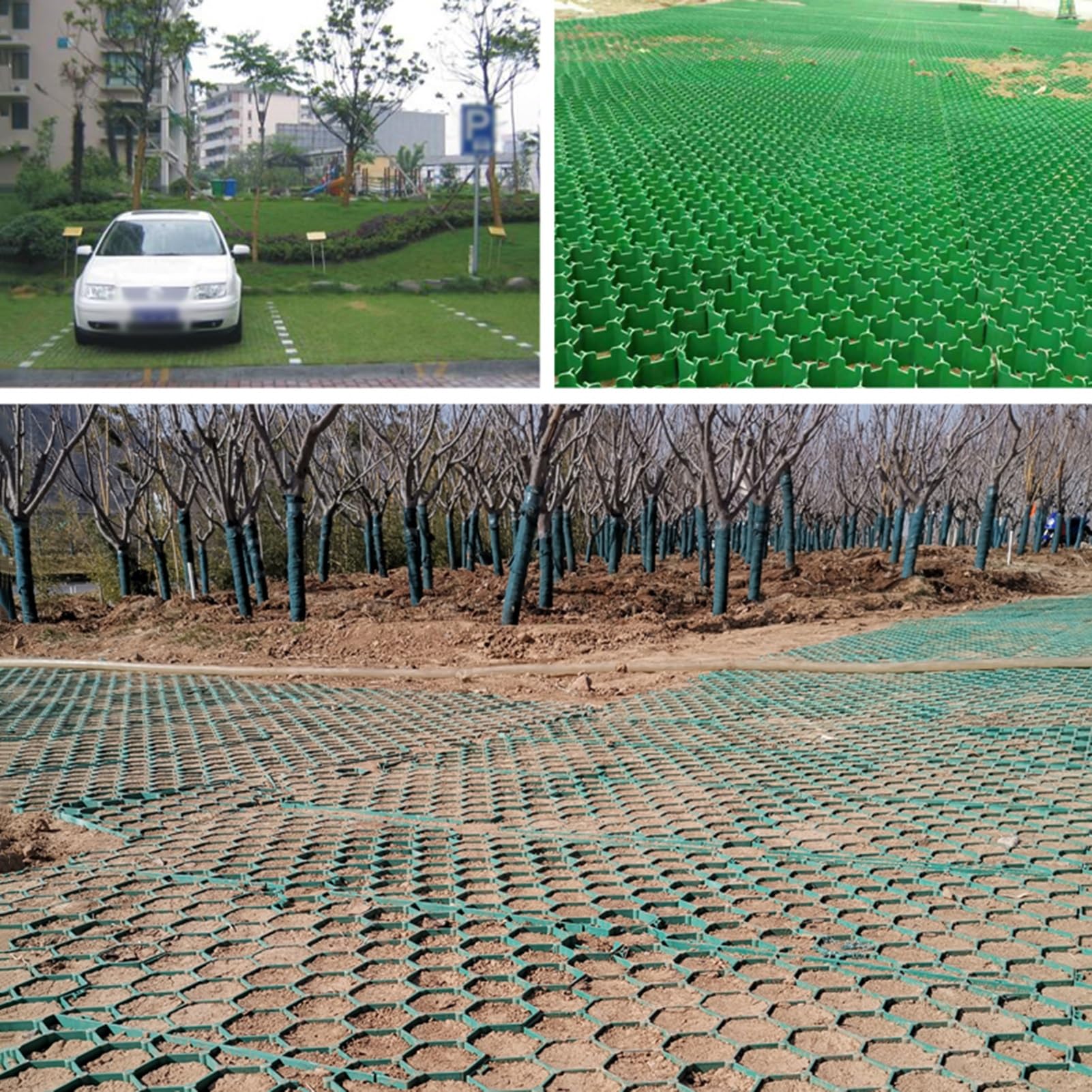 Griglie per erba, griglie per vialetti e tappetini per prato, finitrici per marciapiedi esterni, per vialetti, pendii, giardini, paesaggistici, parcheggi, verde