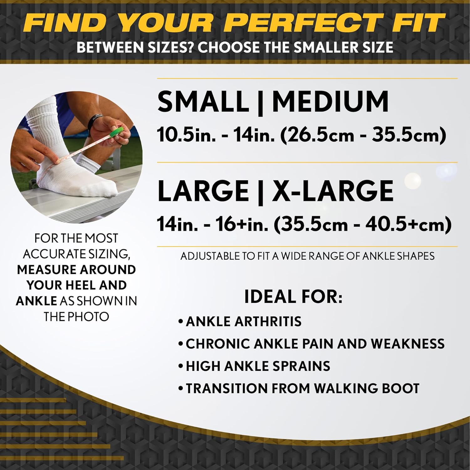 Ultra CTS Ankle Brace – Best Ankle Stability for Arthritis, Acute Injuries & High Sprains – Orthopedic Hinged-Cuff Design for Comfort & Support While Reducing Weight-Bearing Pain