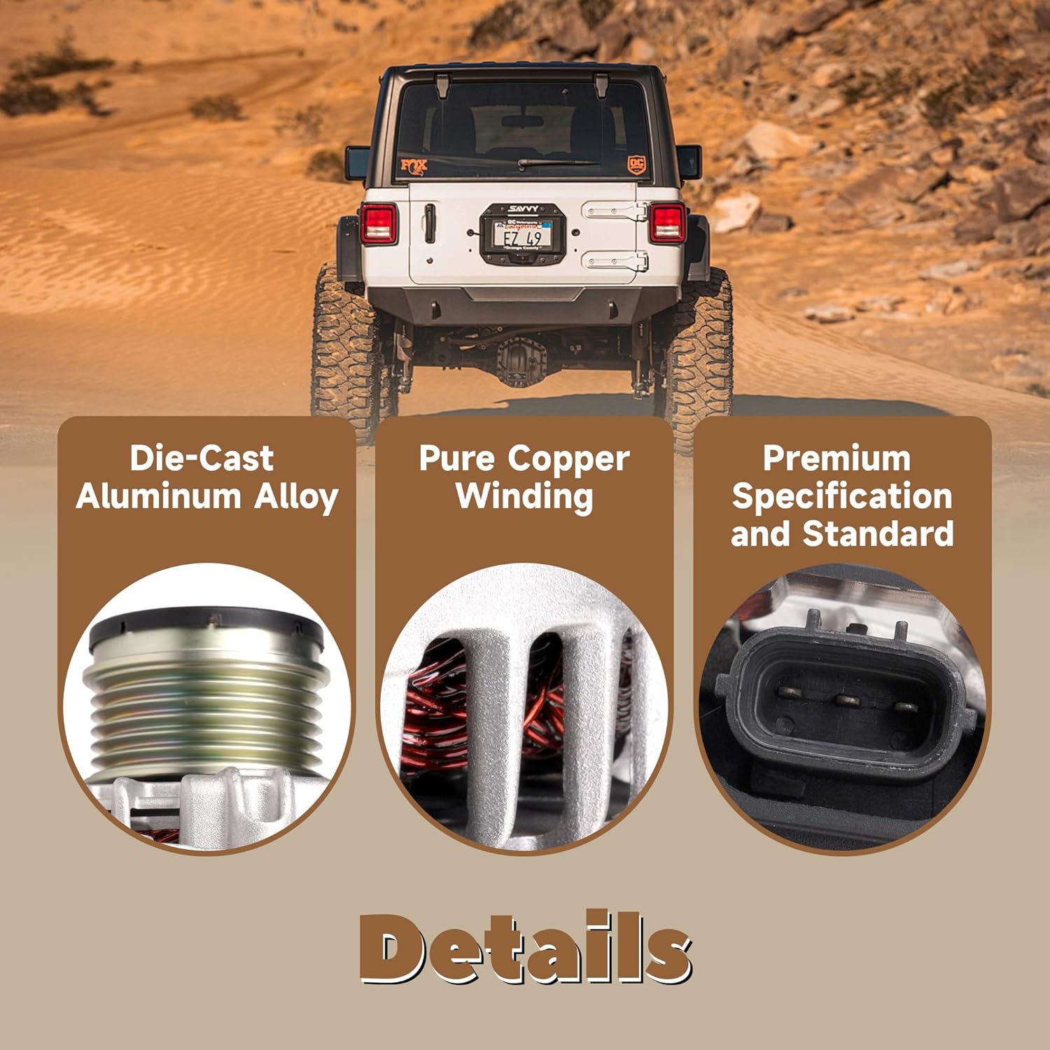 High Output Alternator for-Hyundai Sonata 2014 Santa Fe 2013-2016 for-Kia Optima 2014-2015 Sorento 2012-2014 150Amp 12V CW 6-Groove Pulley 37300-2G800 11710N