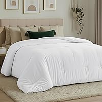 Vista 1 de Utopia Bedding Edredones, relleno de edredón para todas las estaciones, edredón alternativo de plumón con pestañas en las esquinas, lavable a Blanco