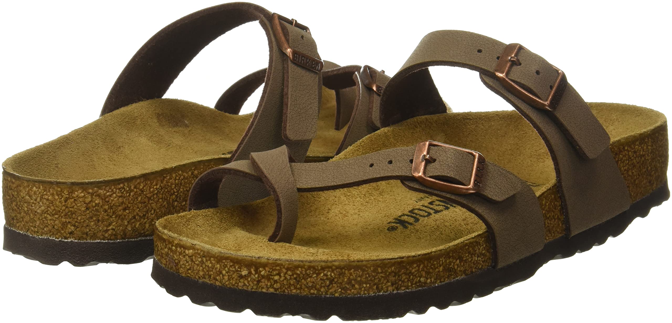 Birkenstock Women's, Arizona Shearling Lined Sandal - Narrow Width Mocha 37 M, 6