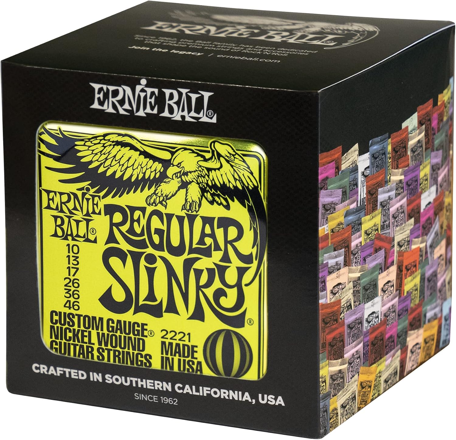 (Amazon.co.jp Exclusive) Authentic ERNIE BALL 2221 Electric Guitar Strings (10-46) REGULAR SLINKY 12 Set Pack, Nickel