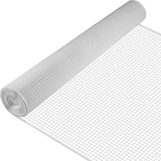 BOEN Plastic Mesh Hardware Netting, Tree Guard Barrier from Rabbits, Deer and Rodents, Deck Guard, Indoor or Outdoor Balcony Safety Net for pet or Child (3' x 15', White)