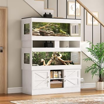 Dual 60 Gallon Reptile Tank with Stand,Reptile Enclosure