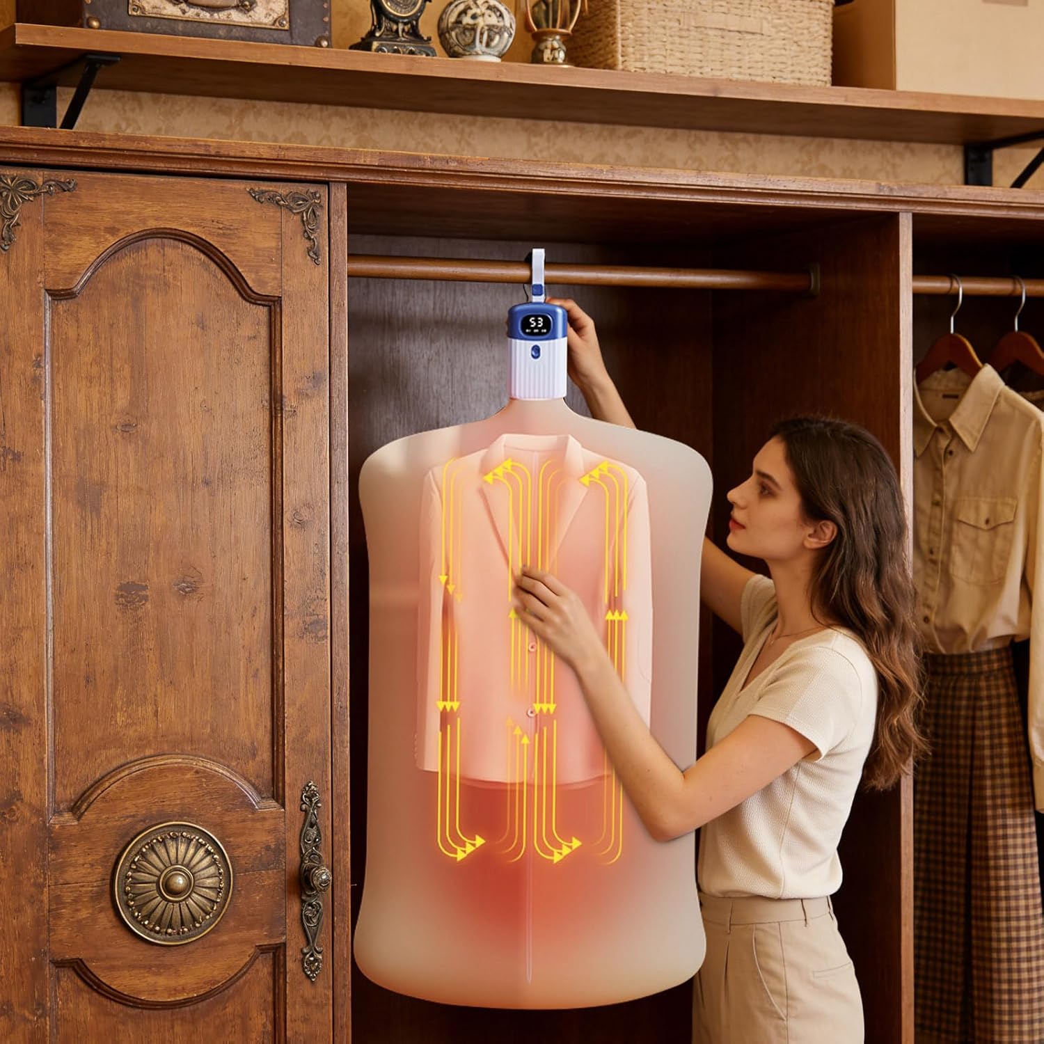 Travel Clothes Dryer | Compact Fast-Dry Heavy Duty Clothes Dryers | Low Noise Drying Rack - for Towel Vest Underwear Swimsuit for Laundry Hotel Apartments Dorm RV Travel