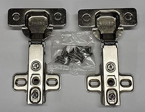 Lock Connection -2 piezas, bisagras europeas de gabinete de superposición completa, cierre no suave, montaje con tornillo, bisagras de puerta de