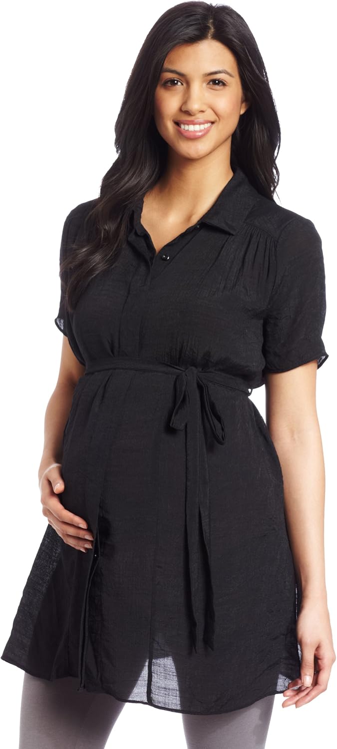 Maternal America Women's Maternity Shirt Tunic at  Women’s Clothing store: Maternity Leggings