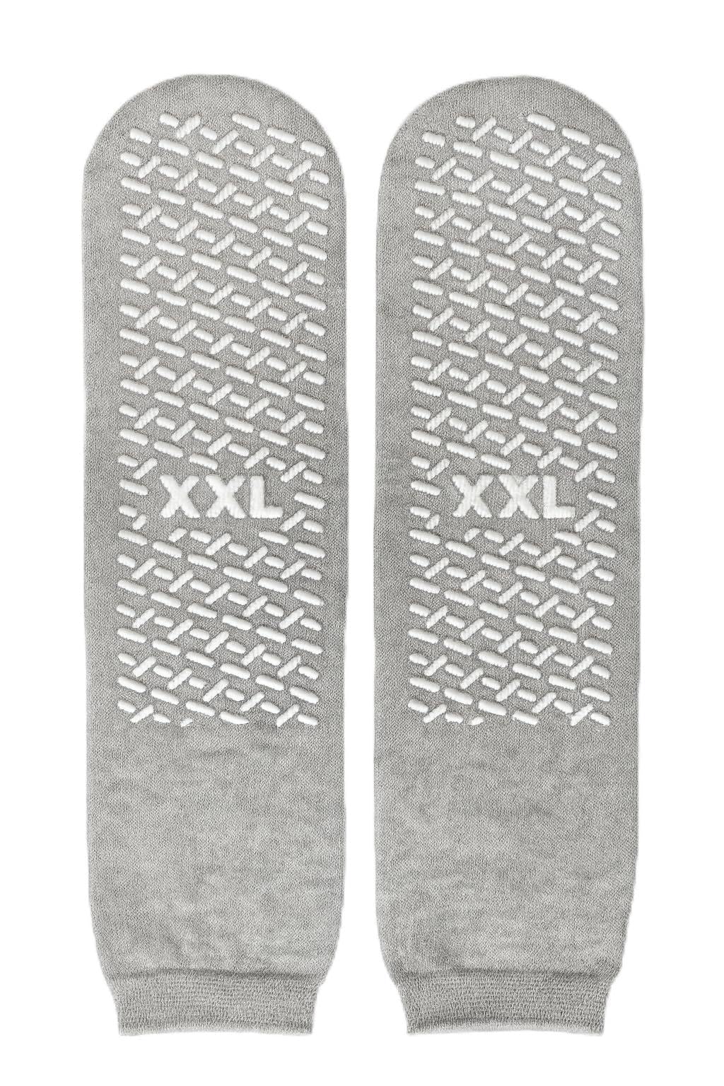 2XL Non Slip Sock Extra Wide Slipper Socks Gripper Socks Non-Skid Single Tread Pack of 3