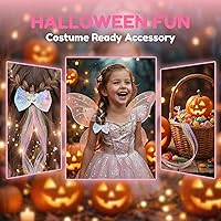 Vista 5 de Little World Pinzas para el cabello para niñas, 6 extensiones de cabello arcoíris, pinzas de pelo de unicornio para niñas y niños pequeños, colas