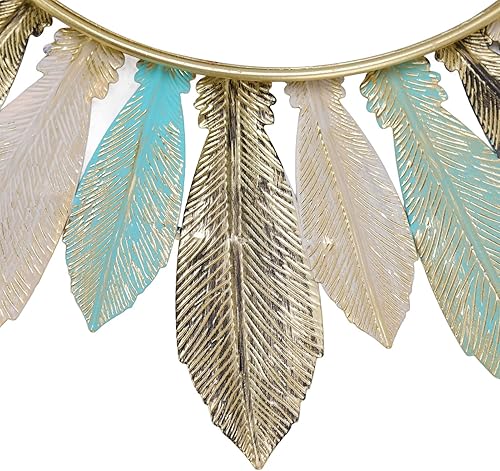 Miniatura 7 de Espejo de pared de metal bohemio, espejos decorativos redondos de 16.1 pulgadas para sala de estar, baño, dormitorio