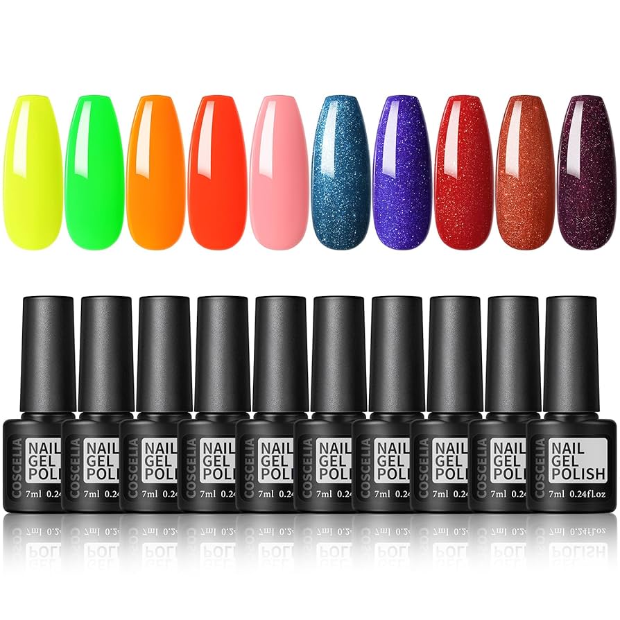 UV/LED対応ジェルネイルカラーセット Amazon | COSCELIA ジェルネイル 8ML*10PCS 温感 ジェル 温度