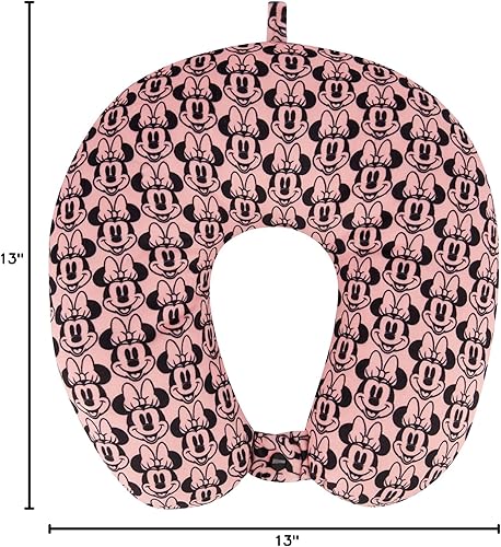 Miniatura 7 de FUL Disney Minnie Mouse Almohada de viaje para el cuello para avión, coche y oficina, cómoda y transpirable, color rubor