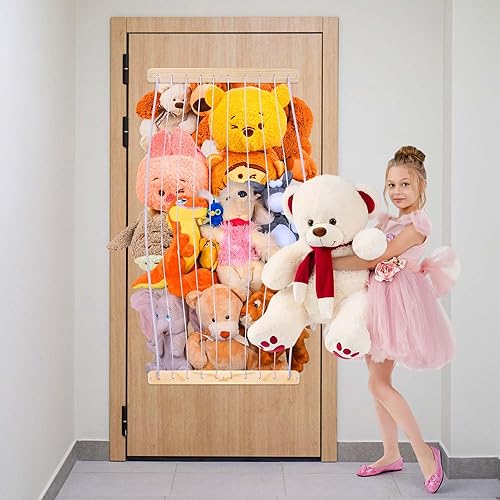 Pared de almacenamiento de animales de peluche, creativo soporte organizador de animales de peluche para niños, soporte organizador de zoológico