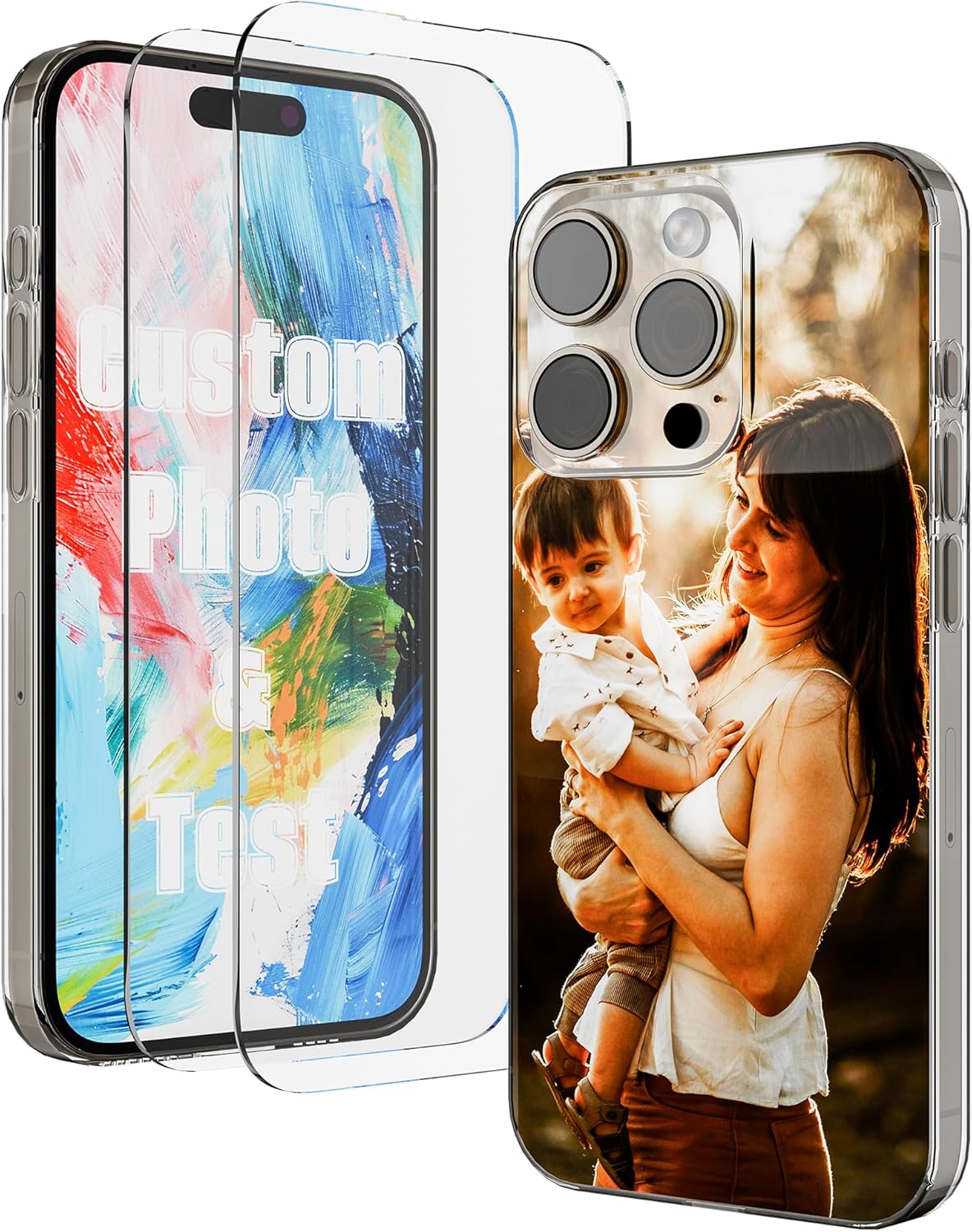 Personalized Custom Phone Case, Customized Photo Clear TPU Soft Case, Picture Phone case for iPhone 16 15 14 13 12 11 Pro Max XS/SE Magsafe Compatible, Creative Gift (with 2 Screen Protector Personalized Custom Phone Case, Customized Photo Clear TPU Soft Case, Picture Phone case for iPhone 16 15 14 13 12 11 Pro Max XS/SE Magsafe Compatible, Creative Gift (with 2 Screen Protector
