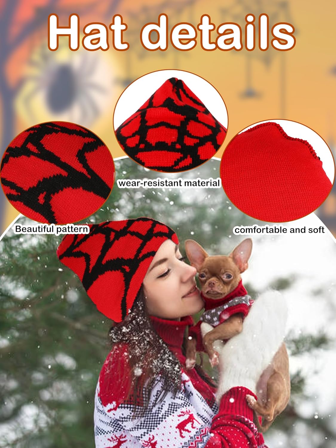 10 Pcs Y2k Beanies Winter Spider Web Beanie Casual Knitted Hat Soft Cap for Men Women Warm Outdoor Halloween Multi - Image 3