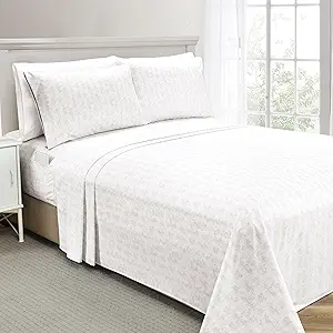 Elegant Comfort Softest and Coziest 6-Piece Sheet Set - 1500 Premium Hotel Quality Microfiber - Deep Pocket, Wrinkle Resistant 6-Piece Wave Pattern Bed Sheet Set, California King, Wave Beige