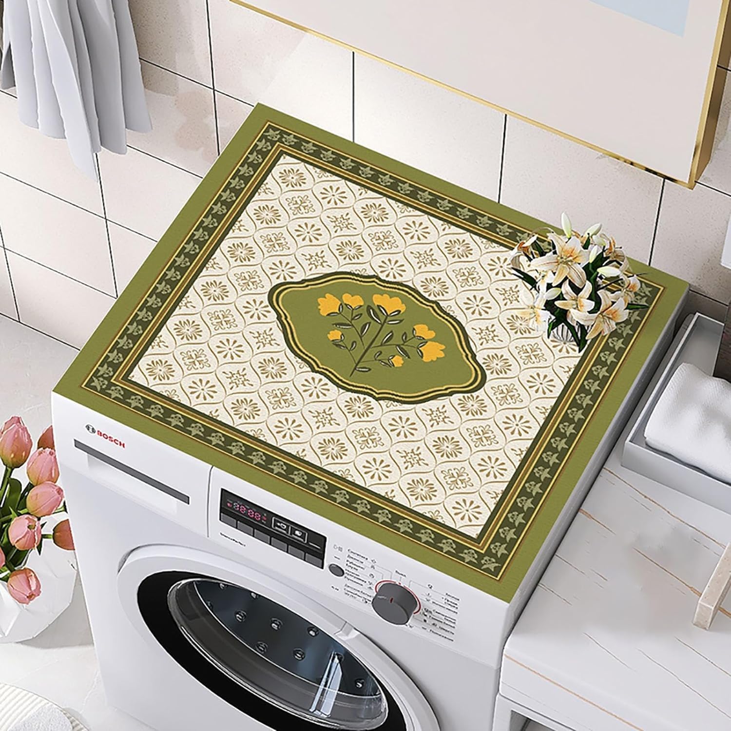 Housse de Machine à Laver, Housse de Machine à Laver, pour Micro-Ondes, sèche-Linge, Housse Anti-Rayures sur Les Meubles s I, 36 x 46 cm