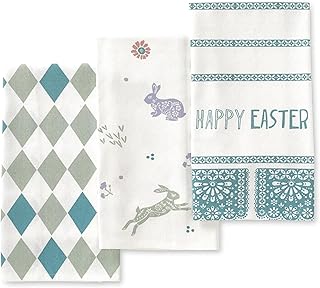 Folkulture Easter Kitchen Towels | (20 X 26) Set of 3 Dish Towels for Home and Kitchen | Tea Towels for Farmhouse Kitchen | Cotton Dishcloth for Rustic Farmhouse Decor or Housewarming Gifts - Buy now