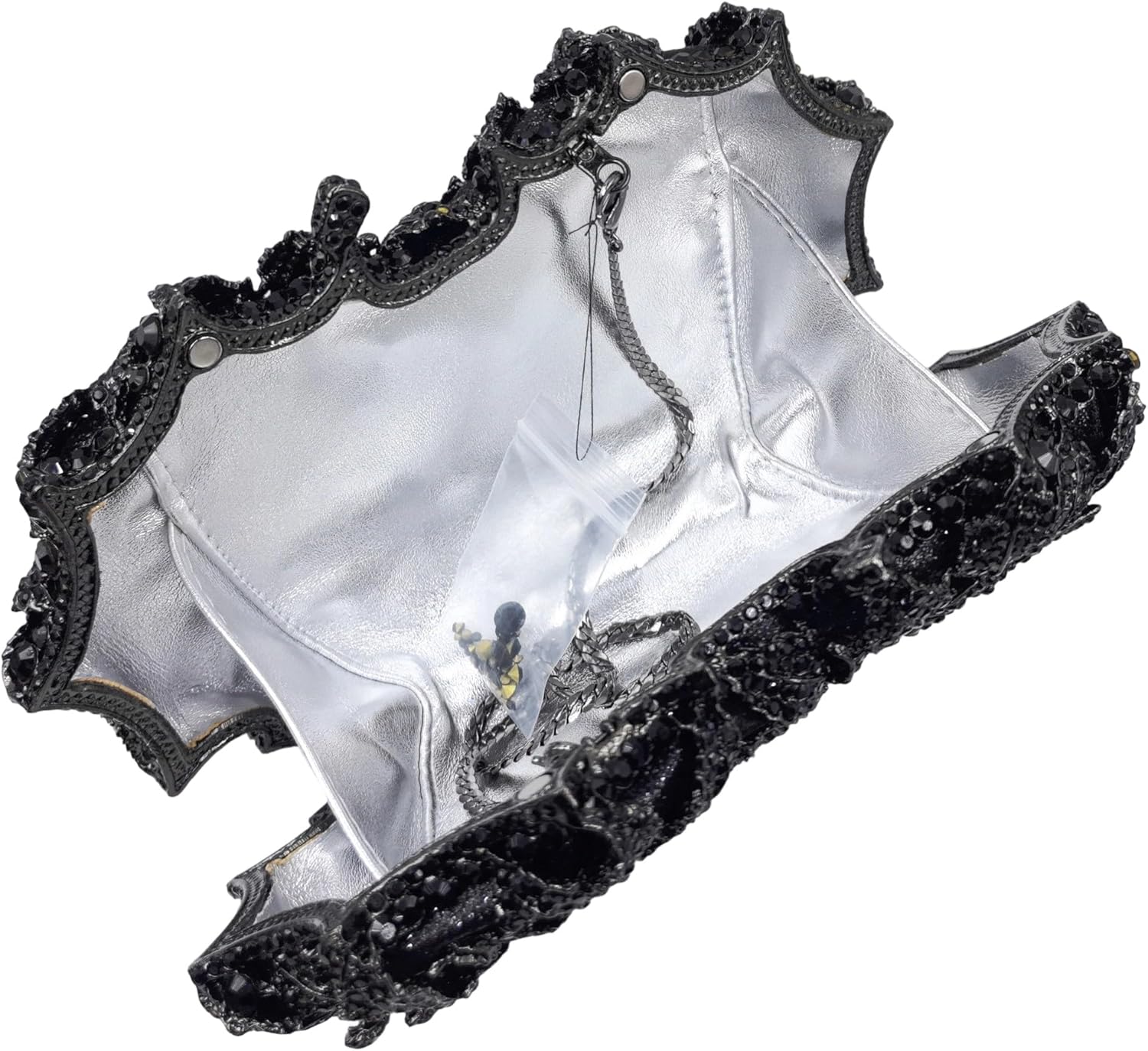 Boutique De FGG Mini Flower Evening Bags For Women Formal,Party Rhinestone Clutch Purses,Wedding Floral Crystal Clutch Bag - Image 5