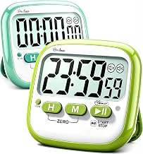 Antonki 2 Pack Classroom Timers for Kids Teachers, Magnetic Countdown Digital Kitchen Timer for Cooking, Study, Exercise, Games, Time Mangement - Loud/Silent Mode - Battery Included