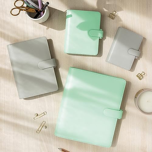 Miniatura 7 de Filofax Saffiano - Organizador personal compacto, granito, grano cruzado, aspecto de cuero, seis anillos, calendario semanal para ver, multilingüe,