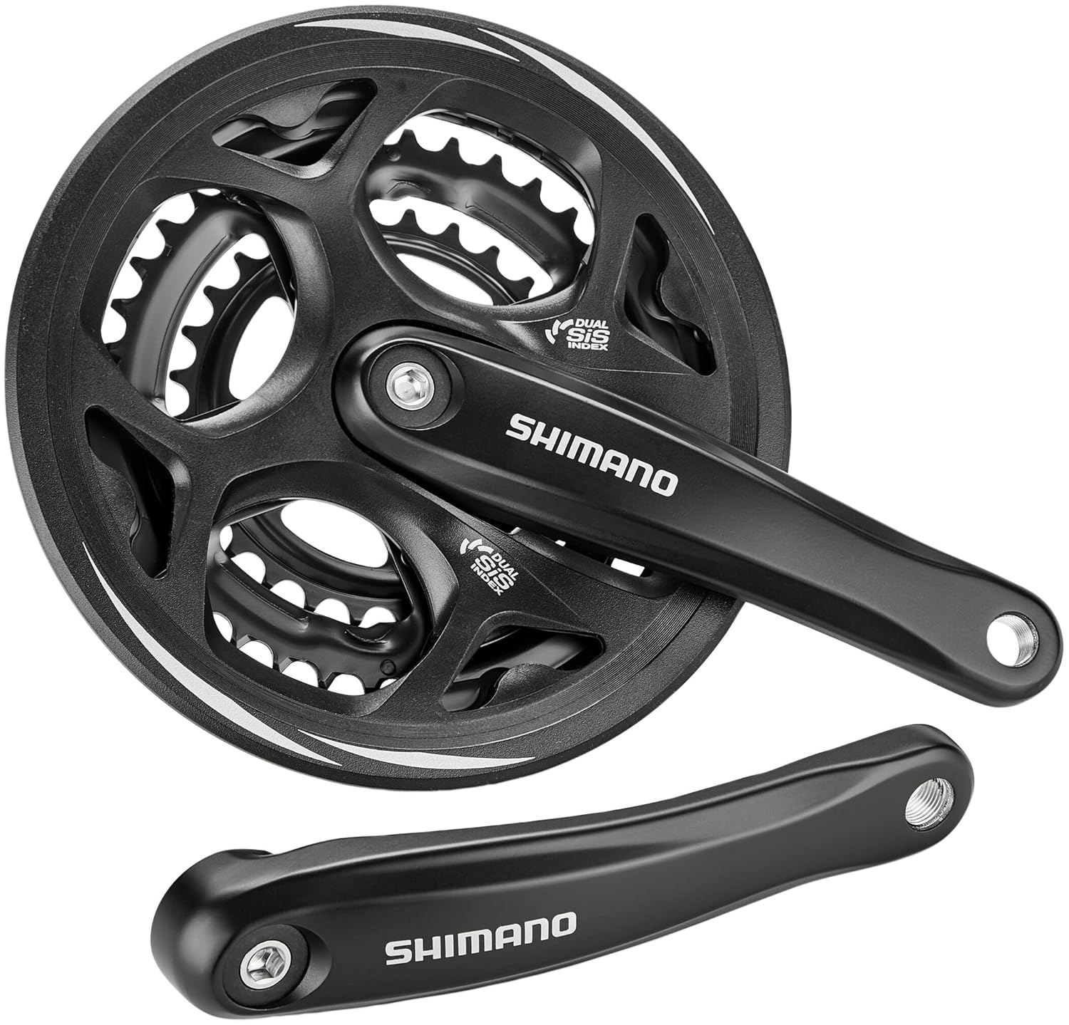 Shimano FC-M311 Altus Square Taper chainset, 48/38/28T, with chainguard, 175 mm