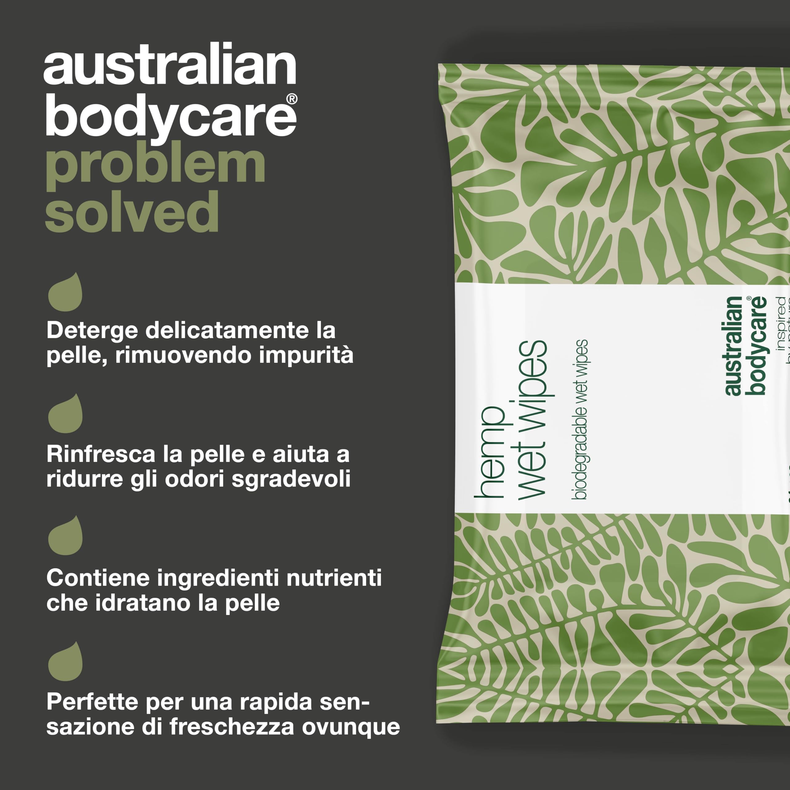 Salviette detergenti per una pelle fresca – con olio di semi di canapa, aloe vera e 4-Terpineol, il principio attivo noto dal Tea Tree Oil